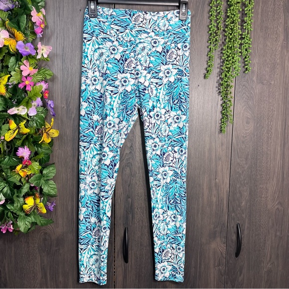 🌼3/$30🌼LulaRoe Floral Tropical Printed One Size Leggings - Picture 6 of 16